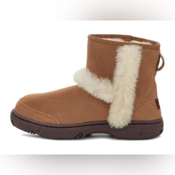 UGG Sunburst Mini Chestnut W-1130728-CHE 10 Shearling Boots - Picture 2 of 14